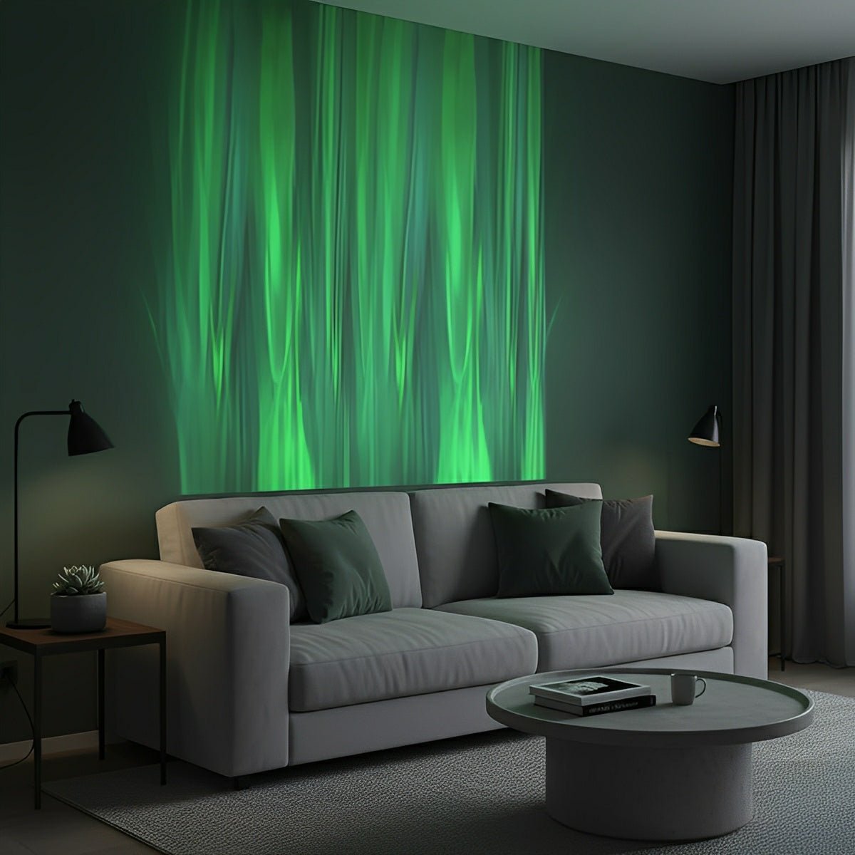 Animated LED Wall Sconce 39 in Aluminum with Flame & Water Effects RGBW Color-Changing Remote Control for Living Room Bedroom Bar Hotel Mode