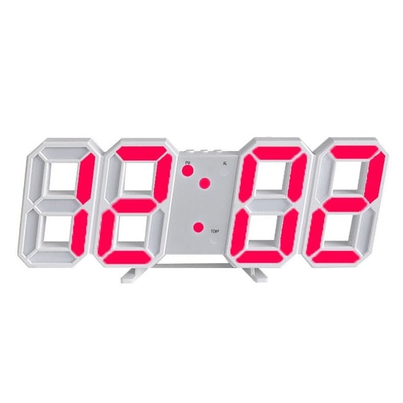 3D LED Digital Wall Clock with Adjustable Brightness | Modern Minimalist Display for Living Room, Bedroom & Office | USB Powered Time Piece