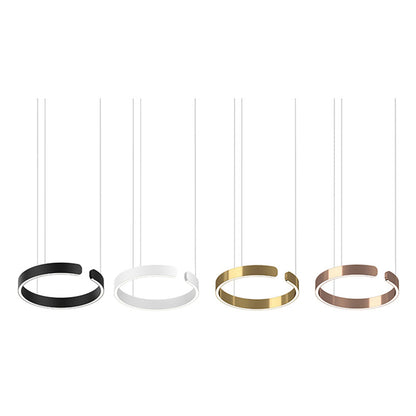 Plafonnier LED circulaire à anneau en aluminium de 20 po, hauteur réglable pour îlot de cuisine, salle à manger et hall d'entrée, luminaire suspendu moderne en forme de halo, économe en énergie
