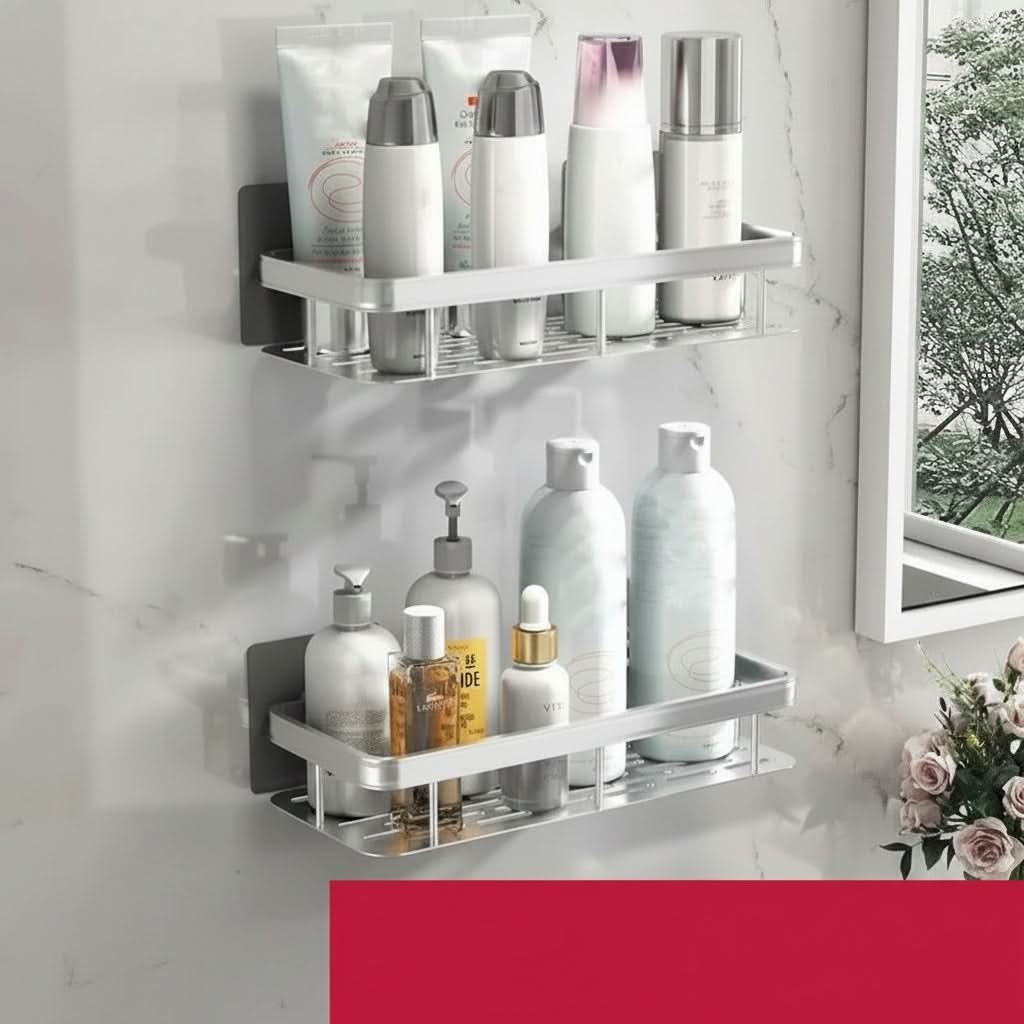 ALUVAULT – Aluminum Alloy Wall Mounted Bathroom Shelf Organizer