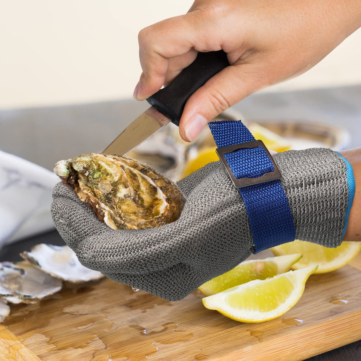 Gant en maille d'acier inoxydable résistant aux coupures et conforme au contact alimentaire