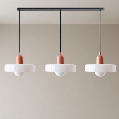 Triple Glass Hanging Light 39 in Wide Black Finish Adjustable Cable Kitchen Island Dining Table Ceiling Fixture Warm 3000K G9 Socket for Ope