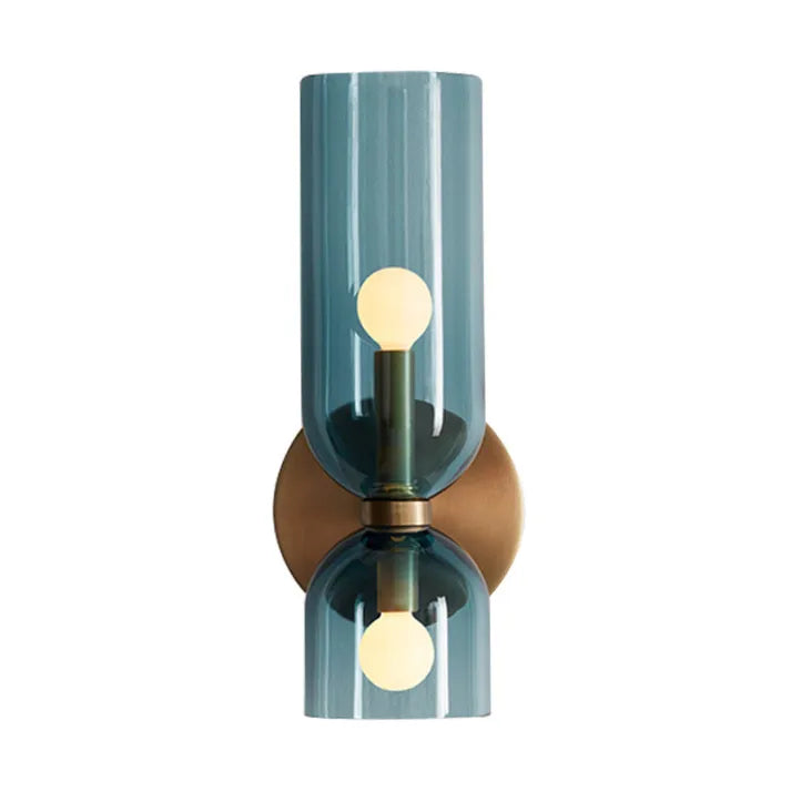 Dual-Shade Glass Sconce 16.5 inches White Iron Wall Light for Bedrooms Hallways Living Rooms Modern Accent Lighting E12 Base Ambient Fixture
