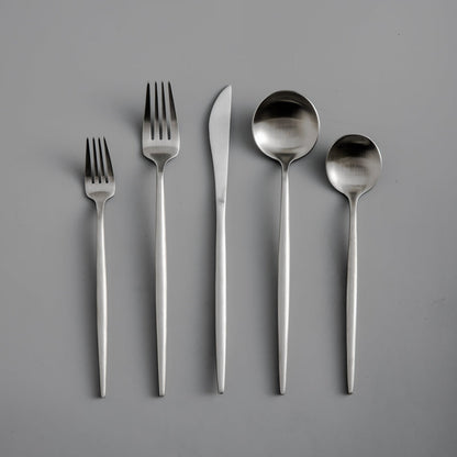Set de couverts en acier inoxydable recouvert de titane – Service de table haut de gamme 18/10 pour les repas du quotidien et les grandes occasions