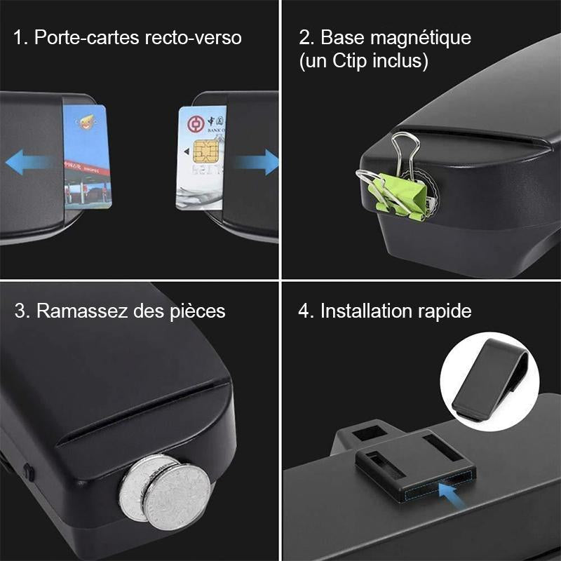 Organisateur de lunettes pour pare-soleil de voiture – Porte-lunettes à ouverture tactile pour SUV et camion