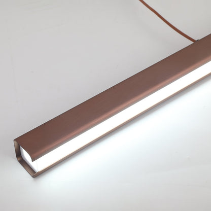 Linear LED Pendant Light Metal Frame Acrylic Diffuser Contemporary Dining Room Kitchen Island Ceiling Fixture Dimmable Modern Hanging Lamp