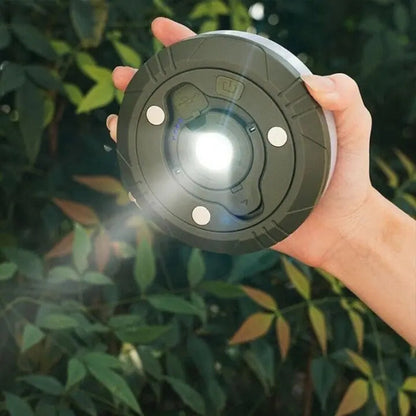 Rechargeable LED Camping Lantern with RGB String Lights and Power Bank Function for Outdoor Adventures