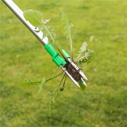 Stand-Up Weed Puller Tool with Root Remover for Lawns Gardens Patios Yards No Bending Telescoping Handle 39 Inches Gardening Hand Tool