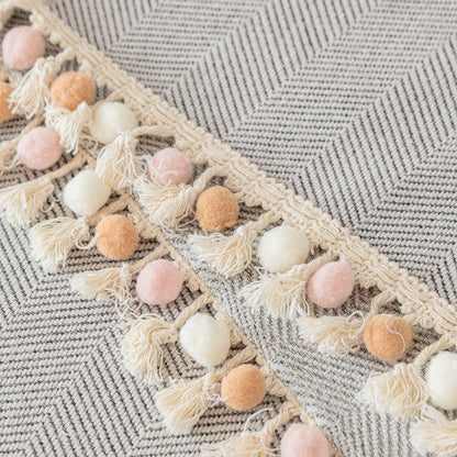 Housse de canapé Liora – Housse durable à motif chevrons, finition à franges