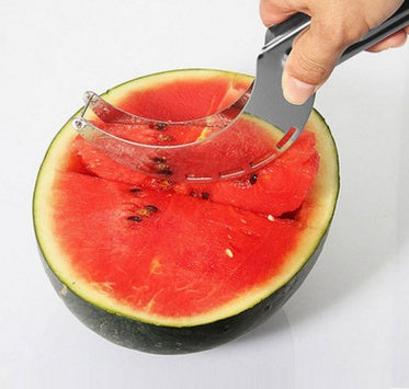 Stainless Steel Fruit Slicer Cutter for Watermelon Cantaloupe Papaya Dragon Fruit Kitchen Tool Fast Serving Prep
