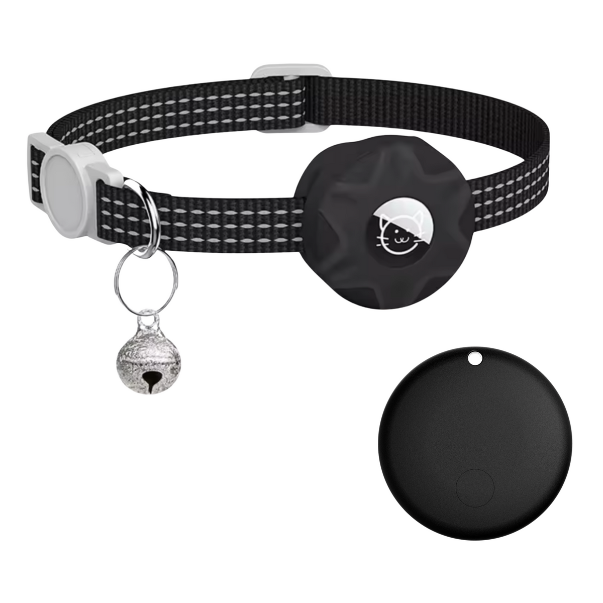 Traceur GPS pour animaux avec collier réfléchissant pour chiens et chats – Localisateur réseau Android, design léger et étanche, autonomie de 8 à 10 mois