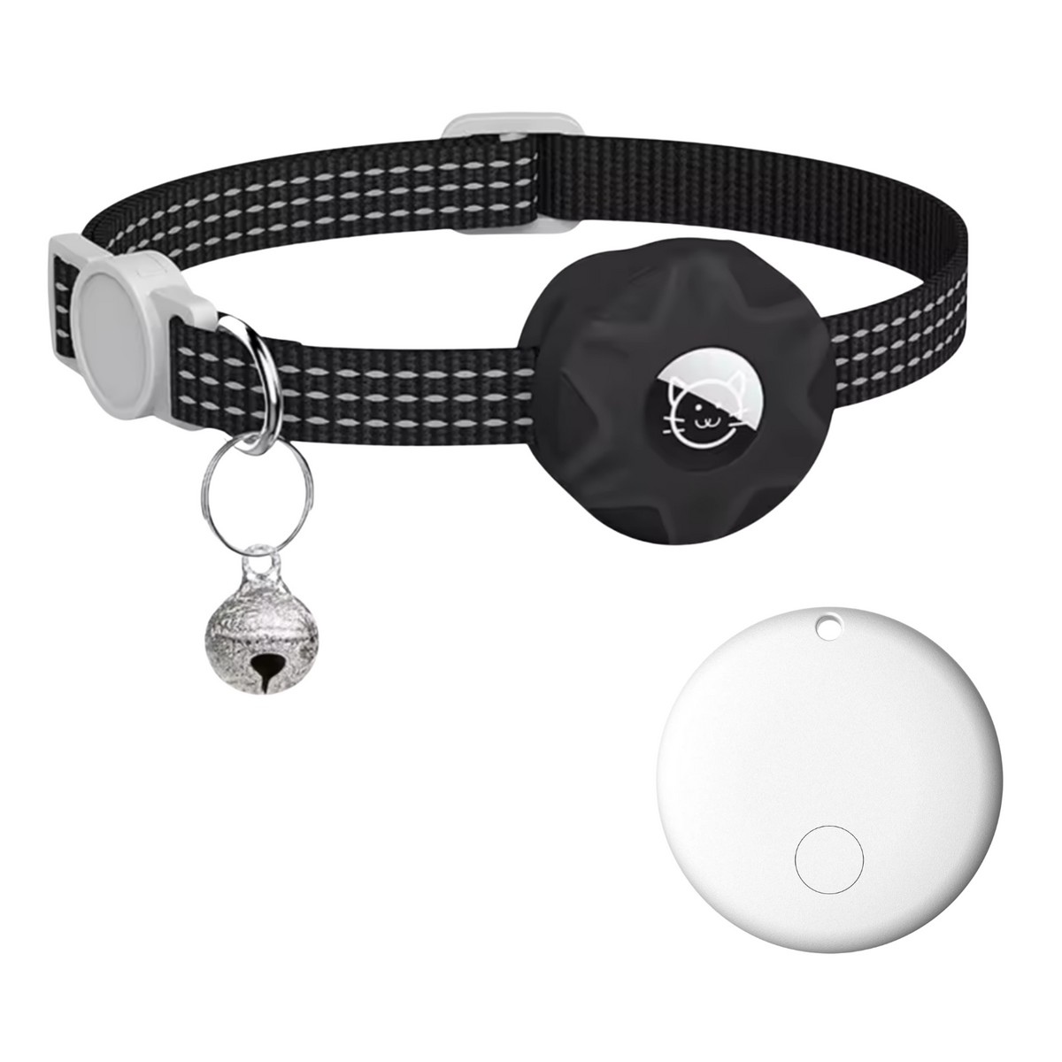 Pet Location Tracker Collar for Dogs & Cats with Android Network Connectivity and Reflective Safety Band