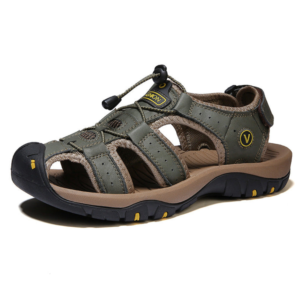 Men's Adjustable Comfort Sandals with Arch Support & Low Heel for Daily Wear & Walking
