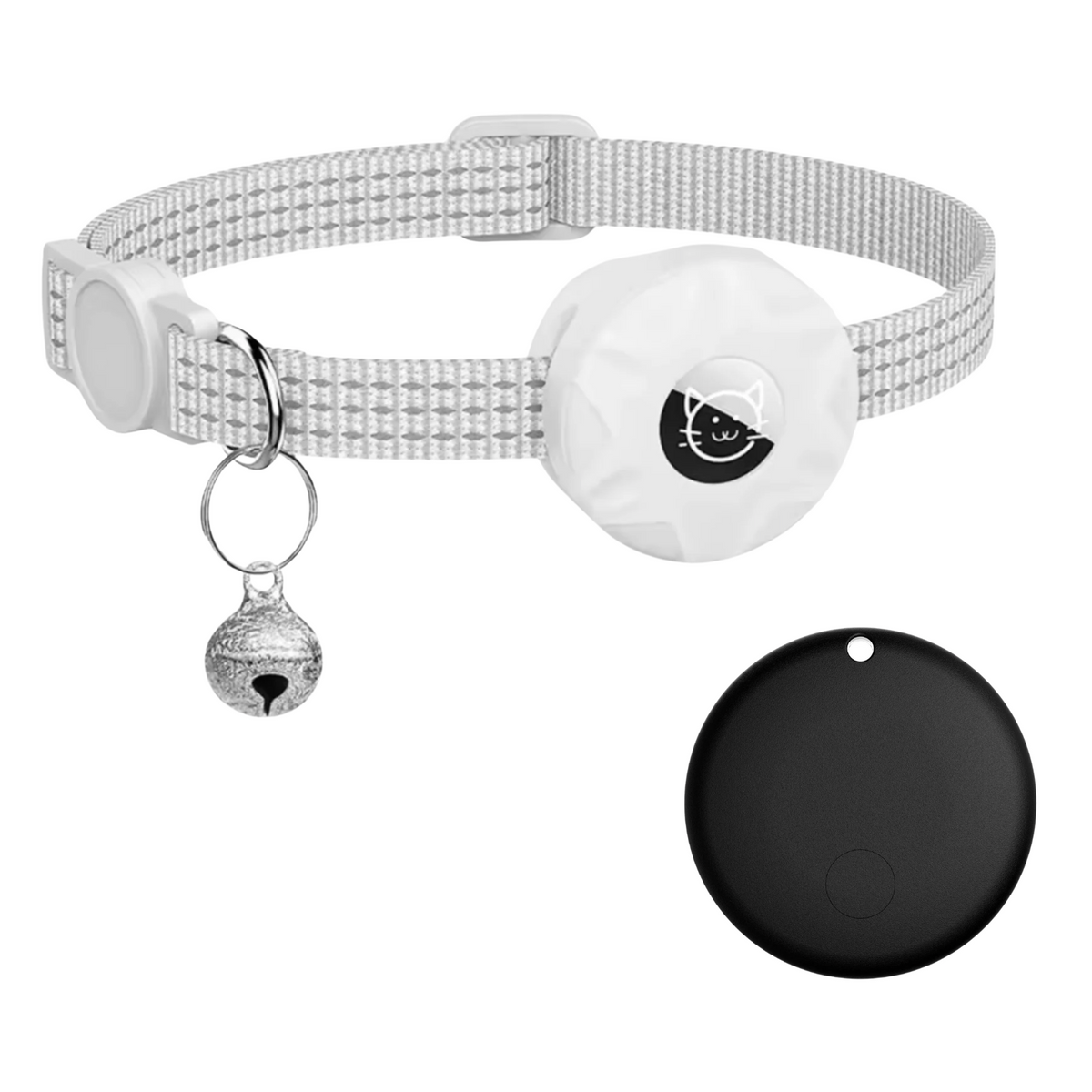 Traceur GPS pour animaux avec collier réfléchissant pour chiens et chats – Localisateur réseau Android, design léger et étanche, autonomie de 8 à 10 mois