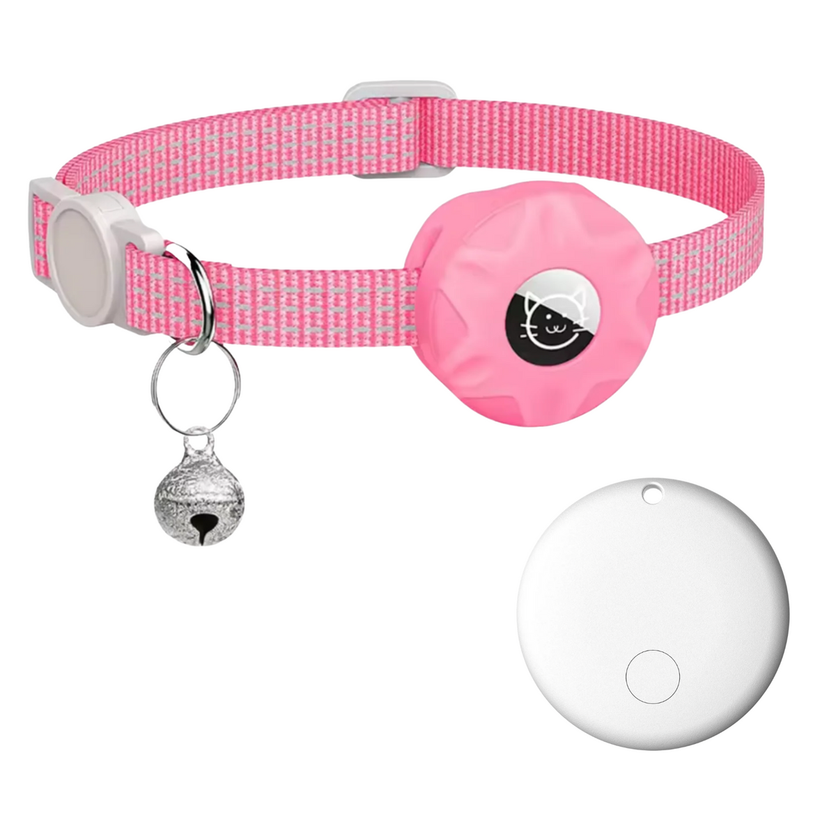 Traceur GPS pour animaux avec collier réfléchissant pour chiens et chats – Localisateur réseau Android, design léger et étanche, autonomie de 8 à 10 mois