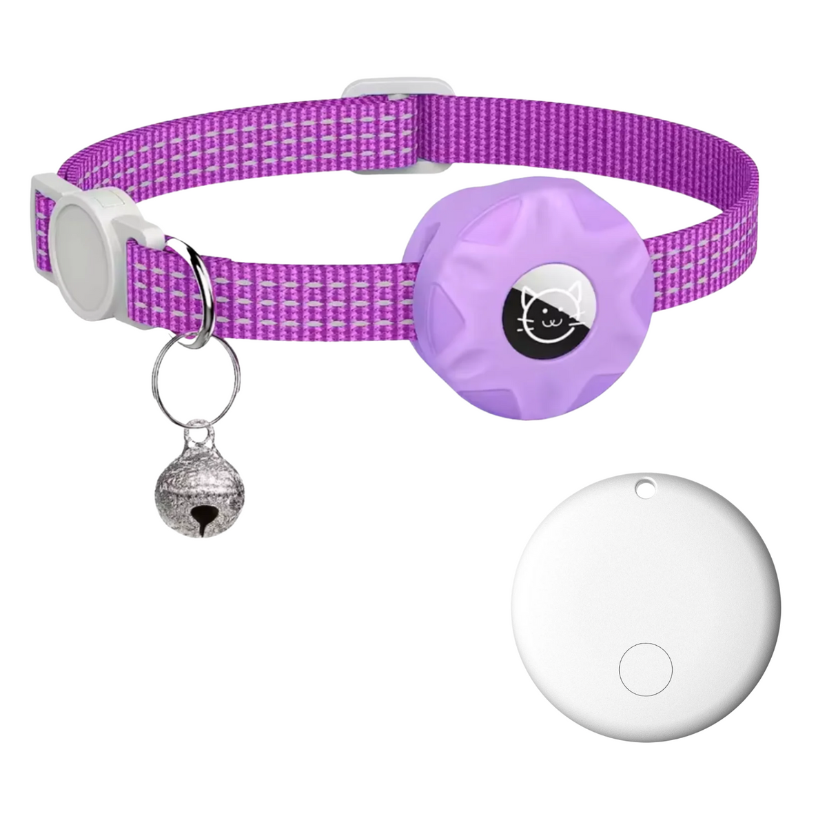 Pet Location Tracker Collar for Dogs & Cats with Android Network Connectivity and Reflective Safety Band