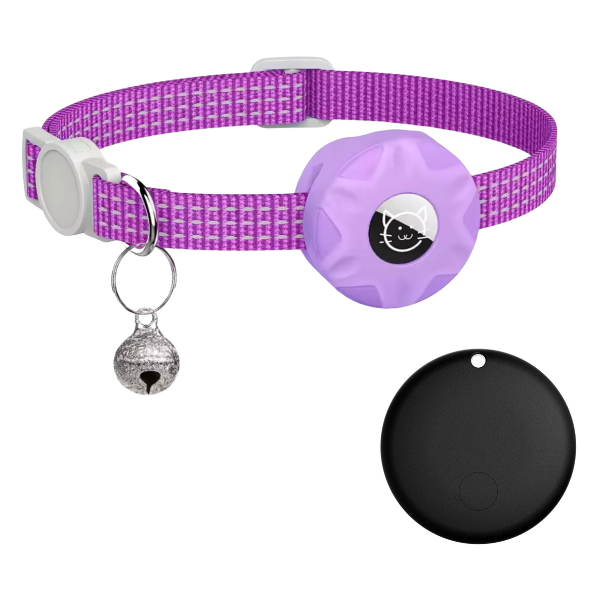 Pet Location Tracker Collar for Dogs & Cats with Android Network Connectivity and Reflective Safety Band