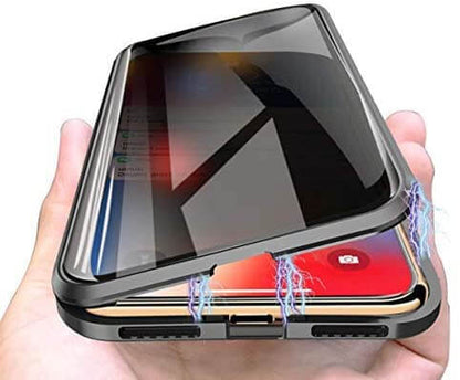 Magnetic Privacy Glass iPhone Case with 360° Drop Protection & Anti-Spy Screen