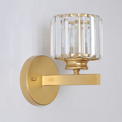 Metal & Glass Sconce Light 9.4 inches Black Textured Shade for Bedroom Hallway Living Room Ambient Lighting Fixture Modern Home Décor