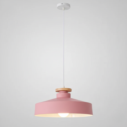 Scandinavian Wood Pendant Light Fixture for Dining Room, Kitchen & Living Room – Minimalist Ceiling Lamp with E27 Socket in Multiple