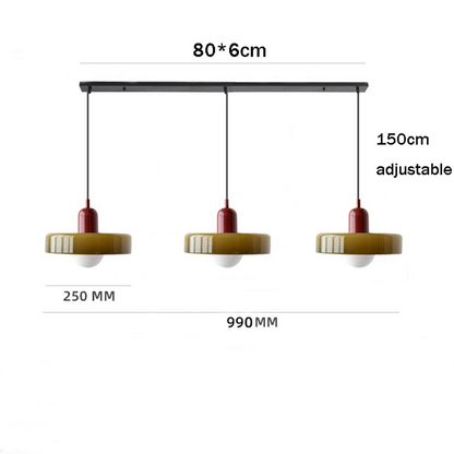 Glass Pendant Lamp 12 Inch Adjustable Height Ceiling Fixture for Bedrooms Nightstands Modern Minimalist Nordic Hanging Light E27 Socket for