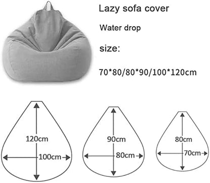 Elegant Linen Bean Bag Cover | Ergonomic Design for Personalized Comfort