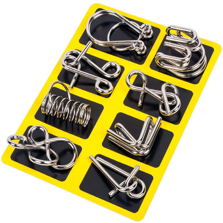 Brain Teaser Wire Puzzles Collection – Interlocking Metal Challenge Games for Adults & Kids – Logic Problem Solving Toy Set – Perfect for IQ