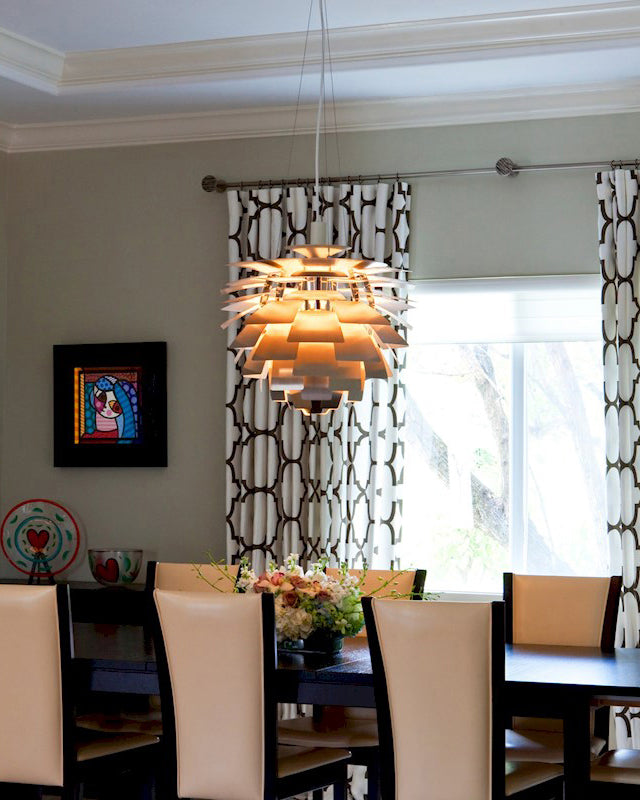 Layered Metal Fixture 19 in Wide Warm White E27 Socket Adjustable Height Kitchen Island Dining Room Cord Suspended Overhead Lighting Texture