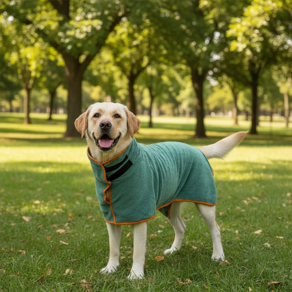 DRYPAWS – Peignoir serviette absorbant pour animaux