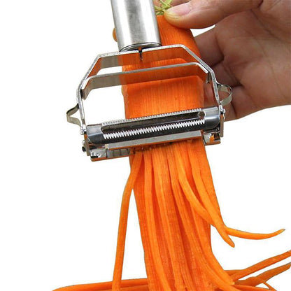 Dual-Blade Vegetable Peeler with Julienne Slicer | Stainless Steel Kitchen Tool for Potatoes Carrots Zucchini Cucumbers Apples | Dishwasher