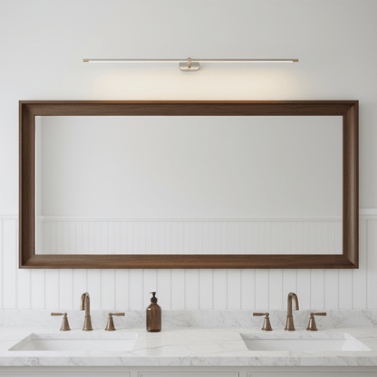 Linear LED Bathroom Vanity Light Fixture 27-50 Inch Metal Wall Sconce for Mirror Black Gold Brushed Nickel Warm Lighting Powder Room Dressin