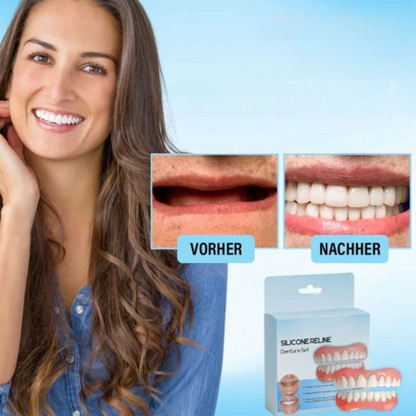 Snap-On Cosmetic Teeth Veneers - Removable Silicone Cover for Instant Smile Makeover, Photo-Ready Confidence