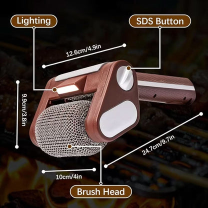 GRATECHARGE – Electric BBQ Brush with Stainless Cleaning Roller