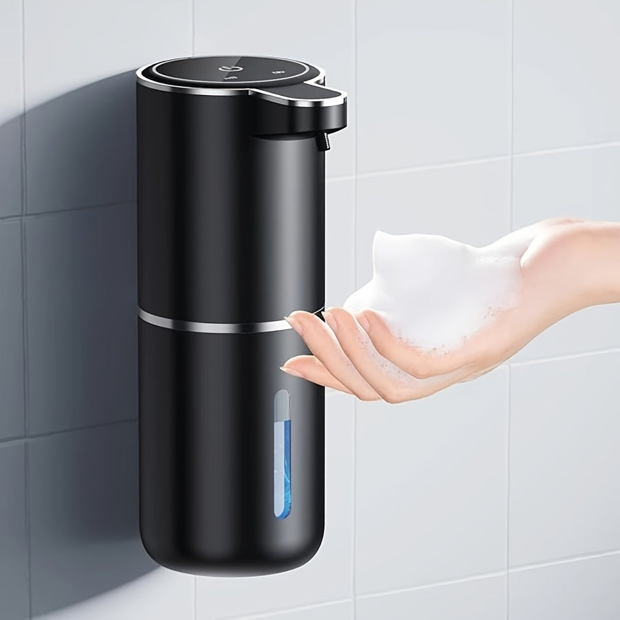 USB Rechargeable Hands-Free Foam Dispenser with Motion Sensor for Sink Counter Kitchen Bath | 13 fl oz Wall-Mount Hygiene Station for Modern