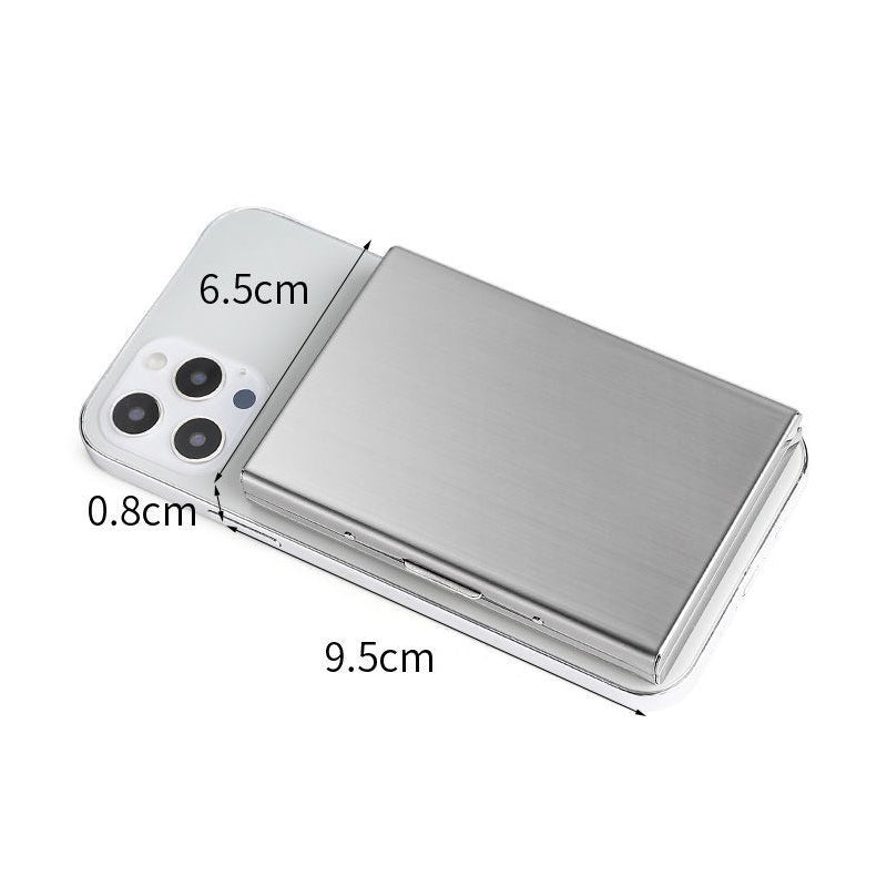 Slim Metal Card Holder with RFID Blocking Technology for Credit Cards & Cash