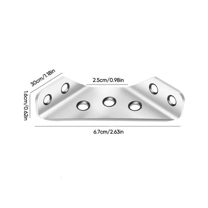 Stainless Steel Corner Braces for Furniture Reinforcement – Triangular Support Brackets for Tables Chairs Shelves Cabinets – Heavy Duty Meta