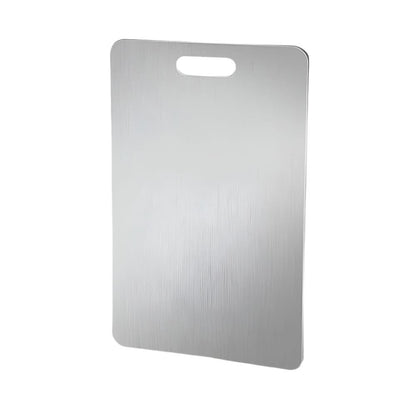 Steel Kitchen Prep Board 13.8×9.8 in Non-Porous Surface Bacteria-Resistant Rolling Cutting Serving Tray for Vegetables Meat Dough Cheese Mul