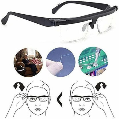 Variable Focus Eyewear for Distance and Close-Up Vision – Manual Dial Lenses for Reading, Driving & Everyday Use