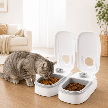 Ortekor 48-Hour Timed Pet Feeder for Cats & Small Dogs - Scheduled Meals for Workdays, Short Trips & Busy Pet Parents