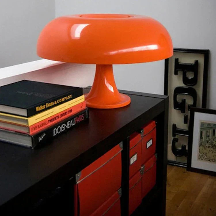 Retro Mushroom Table Lamp with Dimmable LED Warm Light for Bedroom & Living Room Ambiance