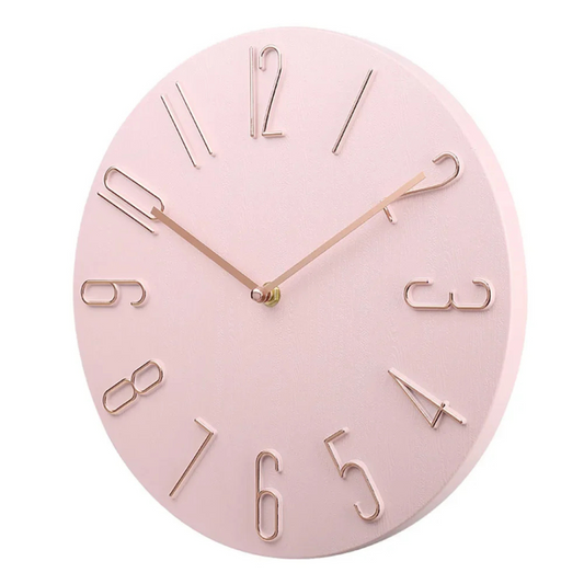 12-Inch Modern Minimalist Wall Clock Silent Quartz Movement ABS Frame Contemporary Round Timepiece for Living Room Bedroom Office Kitchen
