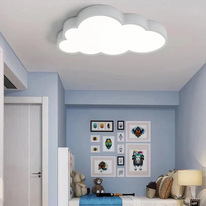 Cloud-Shaped LED Ceiling Light for Kids Rooms – Soft Warm Glow, Modern Playful Nursery Lighting Fixture, Energy-Efficient Acrylic Flush