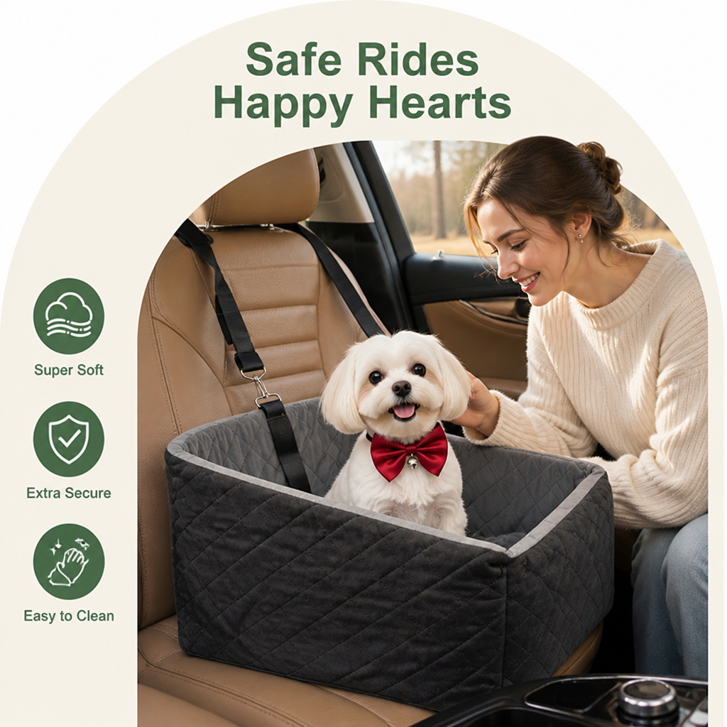 Ortekor Washable Plush & Non-Slip Car Seat Booster