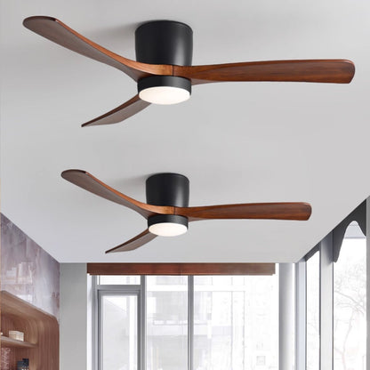 Sycamore Wood Ceiling Fan with LED Light – Whisper-Quiet 6-Speed DC Motor, Reversible Airflow, Remote Control, 42/48/52 Inch