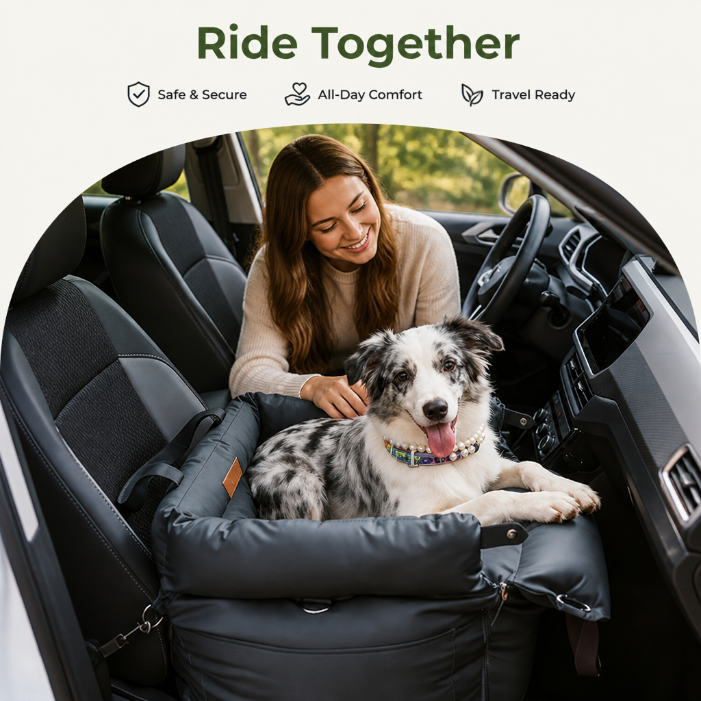 Ortekor Chew-Resistant & Washable Dog Car Seat