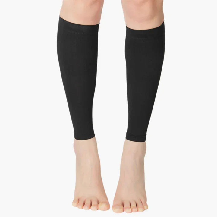 Open-Toe Compression Leg Sleeves for Circulation Support & Swelling Relief, Breathable Graduated Pressure for Varicose Veins, Edema