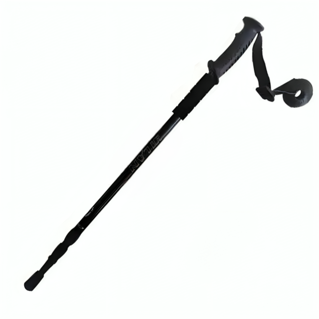 Collapsible Trekking Poles 4-Section Aluminum Hiking Sticks Adjustable 25-53 in for Men Women Trail Walking Backpacking Mountains