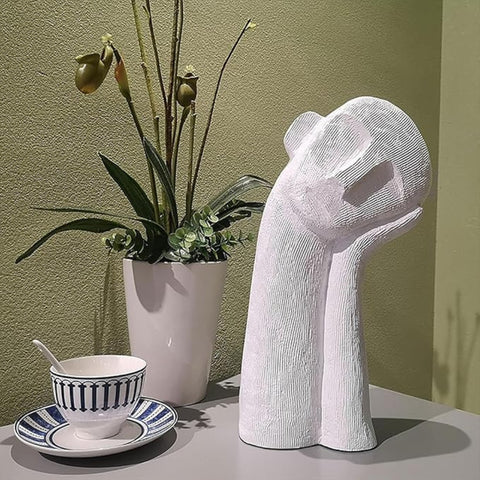 Dare Figurine - Modern Abstract Resin Sculpture, Asymmetrical Design