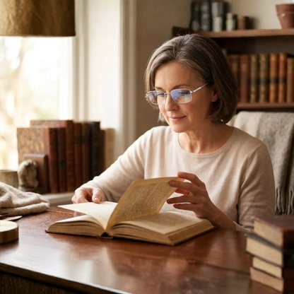Progressive Reading Glasses with Blue Light Filter & Anti-Glare Coating for Screen Use, Books & Distance Vision | Multifocal Polycarbonate L