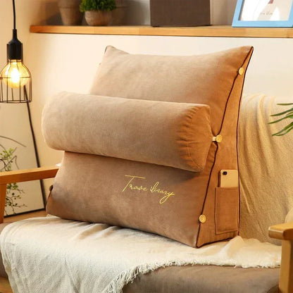 Coussin compensé pour lit avec soutien cervical réglable – 45,7 x 45,7 x 20,3 cm, coussin de dossier en élasthanne, oreiller de lecture ergonomique pour regarder la télévision sur canapé ou au lit